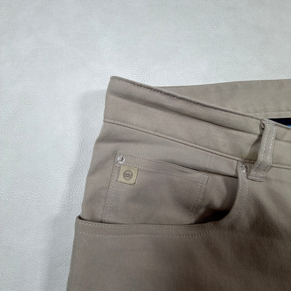 Peter Millar Mens 38x32 Performance Five Pocket Pants Golf Khaki Tan‎ Beige - Picture 9 of 12